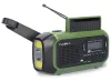 Radio d'urgence portable NEDIS alimentée par batterie à partir d'un panneau solaire USB DAB+ FM réveil lumineux noir-vert thumbnail (1 of 5)