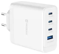 Адаптер живлення Swissten Core GaN 2x USB-C PD 100 Вт + 1x USB-C PD 20 Вт + 1x USB-A QC 30 Вт QC Білий Адаптер живлення Swissten Core GaN 2x USB-C PD 100 Вт + 1x USB-C PD 20 Вт + 1x USB-A QC 30 Вт QC Білий (1 of 4)