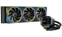Refroidisseur d'eau DEEPCOOL LM360, 3 ventilateurs ARGB 120 mm, connecteur PWM 4 broches, affichage noir Refroidisseur d'eau DEEPCOOL LM360, 3 ventilateurs ARGB 120 mm, connecteur PWM 4 broches, affichage noir (1 of 5)