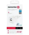 Swissten GAN strømadapter 1x USB-C 35W PD + 1x USB-A 27W QC Hvid thumbnail (3 of 3)
