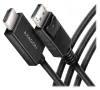 AXAGON адаптер DP към HDMI RVD-HI20C2 4K 60Hz HDCP 2.3 1.8 м черен