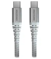 Cable de datos Swissten USB-C reforzado con aramida, 1,5 m, blanco Cable de datos Swissten USB-C reforzado con aramida, 1,5 m, blanco (1 of 3)