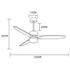 Plafoniera LED IMMAX NEO LITE ELEGANTE SMART con ventilatore Wi-Fi argento legno TUYA thumbnail (2 of 5)