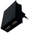 Swissten Netværksadapter Smart IC 2X Usb 3A Strøm + Datakabel Usb Micro Usb 1,2 M Sort