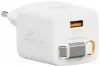 Блок живлення Swissten Slidecharge GaN 30W 1x USB-A 18W з висувним кабелем USB-C 0.75 м, білий Блок живлення Swissten Slidecharge GaN 30W 1x USB-A 18W з висувним кабелем USB-C 0.75 м, білий