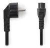 NEDIS strømkabel Type F Stik - IEC-320-C5 lige vinklet trefoil sort bulk 2m thumbnail (2 of 2)