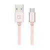 Swissten datu kabelis Textile USB Micro USB 0,2 M Rose Gold