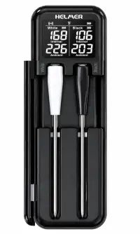 Termometro da cucina wireless intelligente HELMER con due sonde TM 28, display LCD da -10 a 100 °C, Bluetooth, nero. Termometro da cucina wireless intelligente HELMER con due sonde TM 28, display LCD da -10 a 100 °C, Bluetooth, nero. (1 of 7)