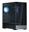 Zalman case P40 Prism miniIT 120mm ARGB fan 2xUSB 3.0 USB-C panoramisch zwart