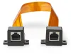 Tomada RJ45 do cabo UTP NEDIS Cat 5e - tomada RJ45 para esquadrias de janelas internas e externas caixa preta de nylon plana 30cm