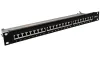 XtendLan Patch panel 19" 24 portů CAT6A stíněný - černý