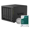 NAS 4-bhá Synology DiskStation DS925neo+ lena n-áirítear 2x HDD 8TB (HAT33xx-8T) LAP V1500B RAM 4GB LAN neamh-ECC 2x 2.5Gb