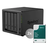 NAS 4-bhá Synology DiskStation DS925neo+ lena n-áirítear 2x HDD 8TB (HAT33xx-8T) LAP V1500B RAM 4GB LAN neamh-ECC 2x 2.5Gb (1 of 3)