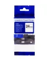 PRINTLINE compatible tape with Brother TZE-251 TZ-251 24mm black print white backing thumbnail (1 of 1)