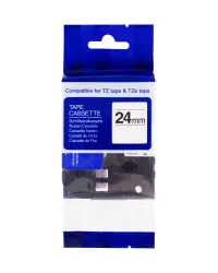 PRINTLINE compatible tape with Brother TZE-251 TZ-251 24mm black print white backing PRINTLINE compatible tape with Brother TZE-251 TZ-251 24mm black print white backing (1 of 1)