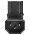 Adaptóir cumhachta NEDIS ó IEC-320-C14 go IEC-320-C13 uillinneacha 90 ° dubh thumbnail (2 of 3)