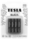 TESLA BLACK+ AAA alkáli elem (LR03 mikroceruza buborékfólia) 4 db thumbnail (1 of 1)