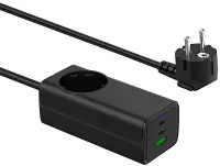 TRX USB-laadija AK-CH-21 AC 230V + USB-A + 2x USB-C PD 5-20V max. 5A 65W kiirlaadimine 3.0 GaN (1 of 7)