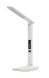 IMMAX Lampada da tavolo LED Kingfisher 9W 450lm 12V 1A 3 diversi colori di luce braccio pieghevole USB bianco