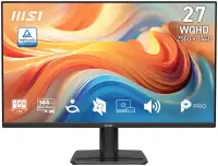 MSI PRO MP275Q E14 27" 2560x1440 IPS 4ms 144Hz 300cd m2 1500:1 HDMI DP VESA juodas (1 of 10)