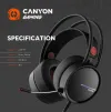 CANYON Gaming peakomplekt Interceptor GH-8A LED PC PS4 Xbox one Deep bassi kaabel 2m USB+2x35F TRS pesa + jaotur thumbnail (12 of 13)