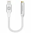 Swissten audio adapter tekstil lightning jack (hun) 0,15 m sølv