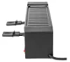 NEDIS Gourmet Raclette Grill rechteckeg Grillplack 23 x 10 cm fir 2 Persounen Spatel non-stick Uewerfläch schwaarz thumbnail (2 of 4)