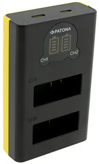PATONA Ladegerät fir Dual GoPro Hero 13 USB-C Digitalkamera mat LCD PATONA Ladegerät fir Dual GoPro Hero 13 USB-C Digitalkamera mat LCD (1 of 4)