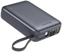 Външна батерия Swissten 20000 mAh с вградени USB-C и Lightning кабели, сива Външна батерия Swissten 20000 mAh с вградени USB-C и Lightning кабели, сива (1 of 3)
