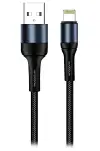 Кабель для передачи данных Colorway USB Apple Lightning 2.4A нейлон 1 м черный Кабель для передачи данных Colorway USB Apple Lightning 2.4A нейлон 1 м черный