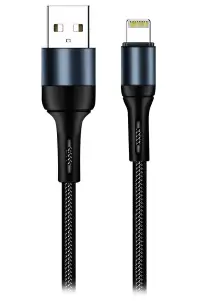 Кабель для передачи данных Colorway USB Apple Lightning 2.4A нейлон 1 м черный Кабель для передачи данных Colorway USB Apple Lightning 2.4A нейлон 1 м черный (1 of 8)