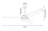 IMMAX NEO LITE VARIABLE SMART LED plafondlamp met ventilator 24W Wi-Fi TUYA zwart-bruin-zilver thumbnail (6 of 7)