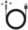 Colorway polnilni kabel 3v1 Lightning+MicroUSB+USB-C Magnetic 2.4A Najlon Magnetic Rotation 540° 1m thumbnail (2 of 6)