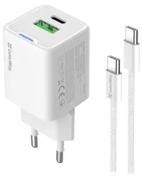 COLORWAY 1x USB-C 1x USB-A netlader GaN PD PPS 20W Wit + 1x USB-C kabel COLORWAY 1x USB-C 1x USB-A netlader GaN PD PPS 20W Wit + 1x USB-C kabel (1 of 9)