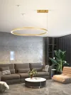 IMMAX NEO FINO NEW SMART závěsné svítidlo 1 kruh 80cm 60W zlaté Zigbee 3.0 TUYA thumbnail (3 of 8)