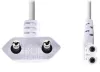 NEDIS Netzkabel EURO-Stecker (gewinkelt) – Stecker IEC-320-C7 (gewinkelt links) weiß 2m thumbnail (1 of 2)