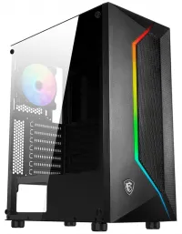 Boîtier MSI MAG VAMPIRIC 100R sans alimentation verre trempé 1x ventilateur RGB 120 mm 1x USB3.0 2x USB2.0 noir Boîtier MSI MAG VAMPIRIC 100R sans alimentation verre trempé 1x ventilateur RGB 120 mm 1x USB3.0 2x USB2.0 noir (1 of 4)