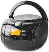 NEDIS CD-afspiller Boombox Power 9W batteridrevet lysnetdrevet stereo BT FM USB Sort thumbnail (1 of 8)