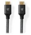 Cabo NEDIS PROFIGOLD HDMI 2.0 de alta velocidade com Ethernet 4K@60Hz conectores HDMI-HDMI banhados a ouro algodão cinza CAIXA 3m thumbnail (2 of 2)