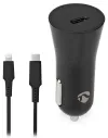 NEDIS auto lādētājs 20 W 12 - 24 V DC 3.0 A USB-C automātiskā sprieguma izvēle melns kabelis 1 m