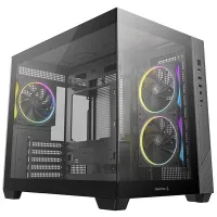 DEEPCOOL case CG330 3F microATX 3x120 mm ARGB fan USB 3.0 2×USB 2.0 panoramic black (1 of 10)