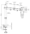 Neomounts FPMA-D550BLACK Borddisplayholder 10-32" VESA klemme 100X100 bæreevne 8kg 1 display sort thumbnail (6 of 6)