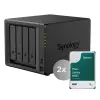 NAS 4-bhá Synology DiskStation DS925neo+ lena n-áirítear 2x HDD 4TB (HAT33xx-4T) LAP V1500B RAM 4GB LAN neamh-ECC 2x 2.5Gb