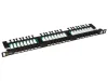 Solarix 19" Patch panel 24xRJ45 CAT5E UTP s vyvaz.lištou černý 05U SX24HD-5E-UTP-BK