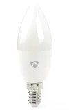 NEDIS Wi-Fi intelligens LED izzó E14 gyertya 49W 230V 470lm melegtől hideg fehérig 2700 - 6500K szabályozható fehér