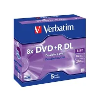 VERBATIM DVD+R Doble Capa 8.5GB 8x Joya 5pack VERBATIM DVD+R Doble Capa 8.5GB 8x Joya 5pack (1 of 1)