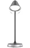 IMMAX LED table lamp FINCH Qi charging 9W 12V 2A dimmable gray + silver elements thumbnail (2 of 7)