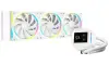 Refroidisseur d'eau DEEPCOOL LM360 WH, 3 ventilateurs ARGB 120 mm, connecteur PWM 4 broches, affichage blanc Refroidisseur d'eau DEEPCOOL LM360 WH, 3 ventilateurs ARGB 120 mm, connecteur PWM 4 broches, affichage blanc