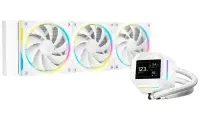 Refroidisseur d'eau DEEPCOOL LM360 WH, 3 ventilateurs ARGB 120 mm, connecteur PWM 4 broches, affichage blanc Refroidisseur d'eau DEEPCOOL LM360 WH, 3 ventilateurs ARGB 120 mm, connecteur PWM 4 broches, affichage blanc (1 of 5)