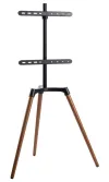 NEDIS floor TV stand 50 65" 35 kg Scandinavian Design Swivel Anti-slip strap Snap-lock black